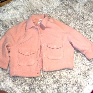 Brand new light pink wool type jacket